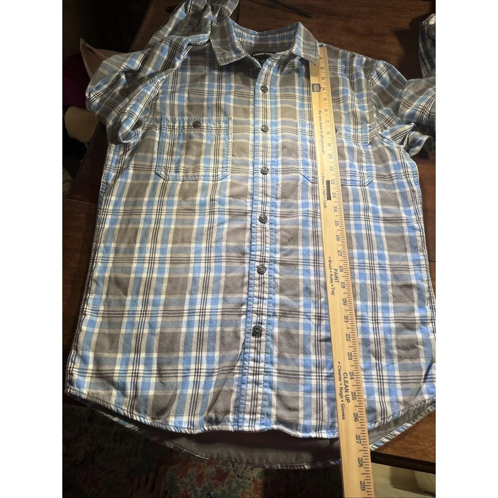 Lands' End Men's Size Small Plaid Button-Down Shirts Traditional Fit. Outdoor.‎